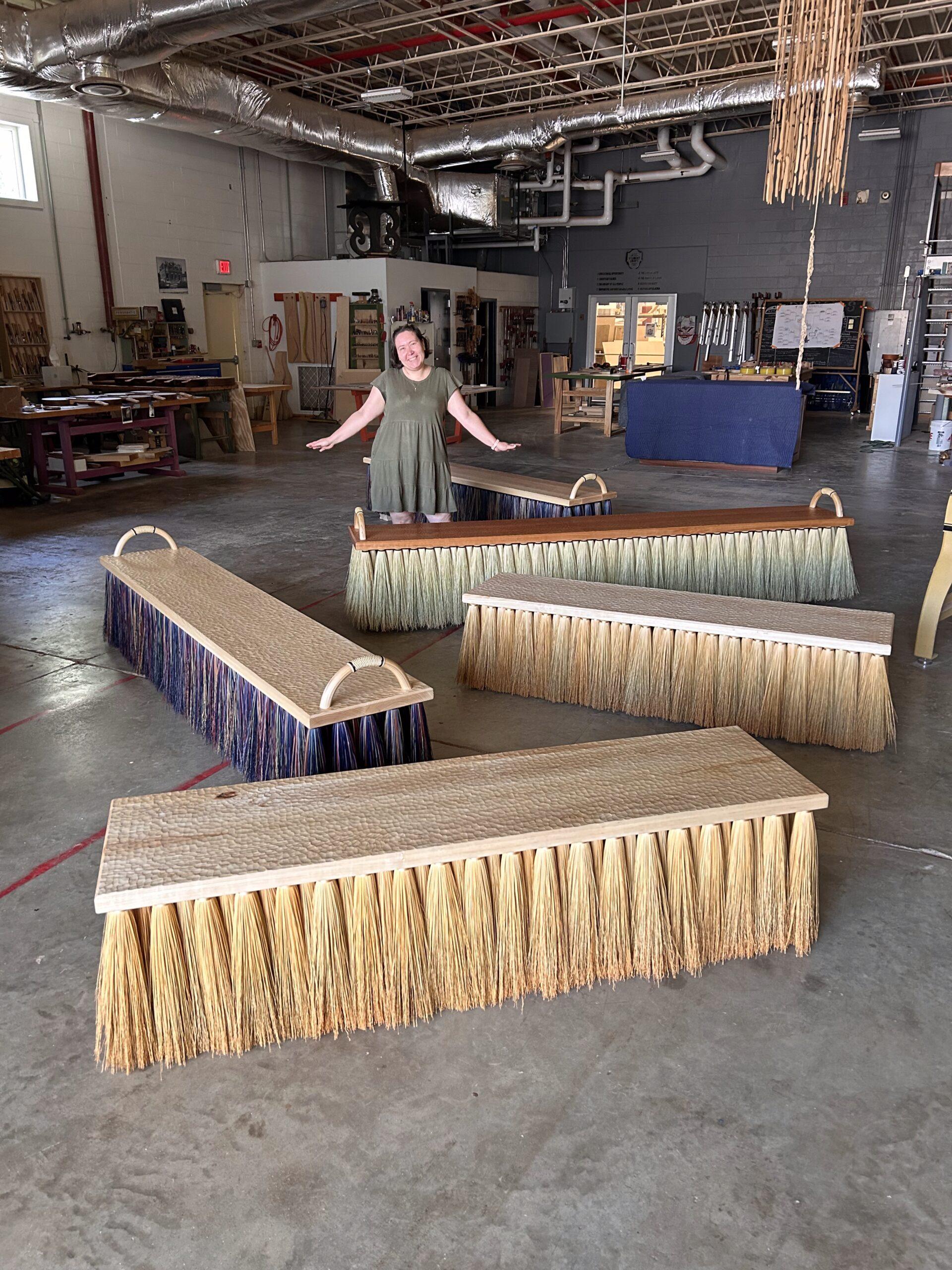 “Many Bristles, One Brush” Benches on Display at the Smithsonian’s Renwick Gallery in D.C.